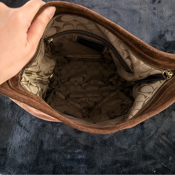 Coach Suede Legacy Bucket Slouch Shoulder Y2K Bag - Picture 7 of 9